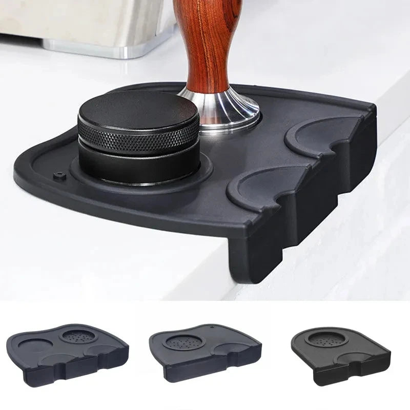 Espresso Coffee Tampers Mat Station Press Tampering Holder Corner Mat Pad Silicone Coffeeware Tamping barista WDT Tools