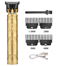 Men's T9 Vintage Carving Hair Clipper Portable USB Cleaning Barber Hair Cutting Machine Professional Hair Trimmer Boyfriend Gift