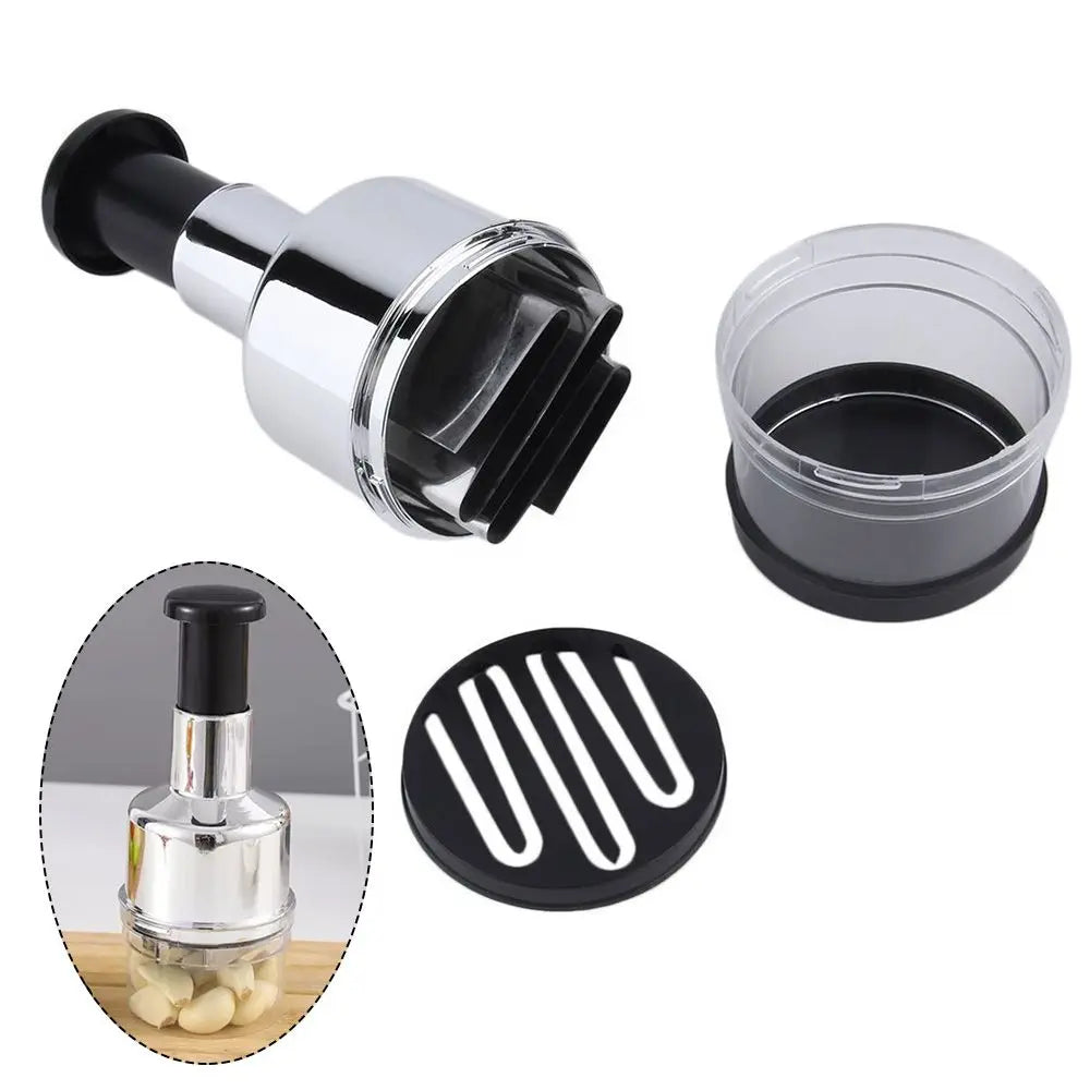 Manual Hand Press Garlic Onion Chopper Vegetable Food Chopper Processor Dicer
