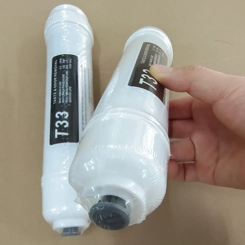 T33 Coconut Carbon Block Filter for Household RO Reverse Osmosis 10 Inch Quick Connect High Efficiency Water Purification