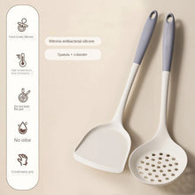 Dual Color Spatula Set Silicone Long Handle Kitchen Utensil Set Soup Spoon Heat-resistant Cooking Tool