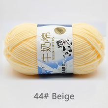 Hilo de algodón de leche de 50 g/set, línea de ganchillo, fibra de leche de 5 cabos de alta calidad, lana suave y cálida, para tejer a mano suéteres de bebé y bufandas (bricolaje)