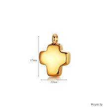 Colgante de mini urna de cremación de acero inoxidable con forma de corazón/cruz/estrella/candado para collar/pulsera, joyería conmemorativa al por mayor