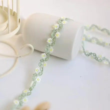 3 Meters Water Soluble Embroidery Flower Lace Trim Patches for Clothing Floral Appliques Lace Trimming DIY Clothes Accessories