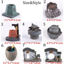 Cute Resin Miniature Statue Mini House Figurines Chinese Rural Sense DIY Scene Statue Bonsai Decor Fairy Garden Micro Landscape