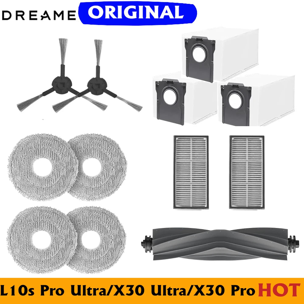 Dreame L10s Pro Ultra Heat Accessories: Brushes, Filters, Mops and Dust Bags