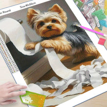 Dog Diamond Painting Cat Toilet Cartoon Diamond Mosaic Animal Full Round/Square Drill Embroidery Funny Bathroom Wall Decor Art