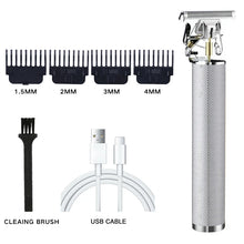 Men's T9 Vintage Carving Hair Clipper Portable USB Cleaning Barber Hair Cutting Machine Professional Hair Trimmer Boyfriend Gift
