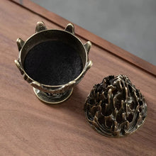 Quemador de incienso vertical, mini soporte de incienso hueco de aleación, adorno de mesa portátil, quemador de aromaterapia para el hogar, decoración de escritorio
