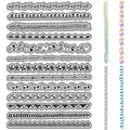 Floral Lace Border Clear Silicone Stamp for Journaling and Scrapbooking