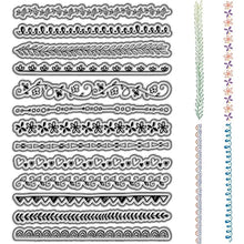 Floral Lace Border Clear Silicone Stamp for Journaling and Scrapbooking
