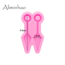 DY0907 Moldes para pendientes de cuchillo Kunai brillante de 7,4 pulgadas, moldes de artesanía en resina para herramientas de defensa, molde de silicona para hacer joyas con epoxi