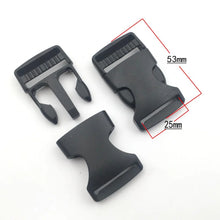 2 piezas de hebillas ajustables dobles de 20/25/32/38/50 mm, hebillas de liberación lateral de plástico, accesorios para mochilas, cinturones, bolsos y correas.