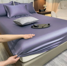 100% Egyptian Cotton Fitted Sheet with Elastic Bands, 400TC Pure Cotton Mattress Covers, Non Slip Adjustable Bed Sheets 140/160