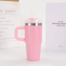 14oz Car Mug with Handle Double-layer Vacuum Coffee Cup Portable Water Cup Large Capacity 304 Stainless Steel Travel Thermal Cup
