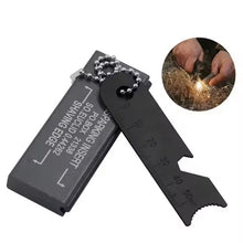 Portable outdoor flint, equipped with outdoor survival tools such as magnesium sticks, firearms, wooden handles, and flint stick