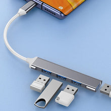 Aluminum 4-in-1 USB Hub, USB or Type C to 4 Ports Expander for Laptop and PC - image 5