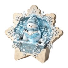 Merry Christmas Wooden Christmas Decoration Star Shape Snowman Deer Home Ornaments Rabbit Santa Claus Wall Decor New Year Gift