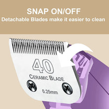 Detachable Pet Dog Cat Clipper Blades,Compatible with Andis，Oster A5，Wahl KM Series Clippers,Made of Ceramic&Carbon Steel