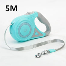 3/5M Automatic Dog Leash Retractable LED Luminous Leading Fashion Light Straps for Dog Puppy Pet Flexi Walking Running Lead