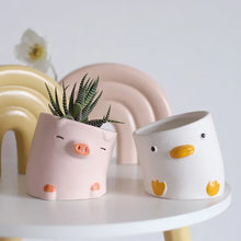 Cartoon Animals Succulent Plants Small Flower Pots Cute Desktop Personalized Home Decor Famous and Artistic Ornaments