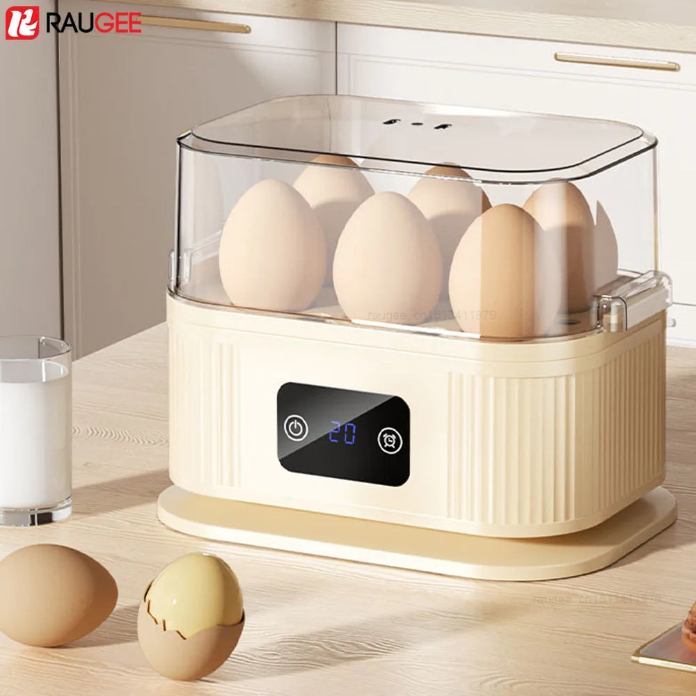 Egg Steamer Electric Egg Boiler 6 Eggs Capacity Electric Egg Steamer with Timer and Auto Shut-Off Electric Rapid Egg Cooker