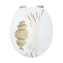 Sainos Universal Wc Seat with Soft Close Toilet Seat Cover Wood Toilet Lid Toilet Seat Many Colorful Motifs Toilet Topper