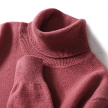 Jersey de cuello alto de cachemira para hombre, 100% lana pura, suéter de punto, básico, liso, elegante, casual, prendas de punto para hombre, otoño-invierno