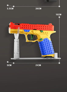Assembled Safety Toy Gun Automatic Burst Soft Bullet Toy Model With Transparent Bracket Forholiday Gifts For Military Fan Boys