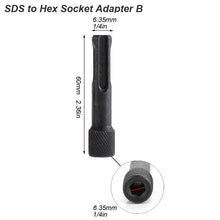 Clearance_Electric Hammer Adapter Power Drill Screwdriver Converter SDS Plus Convert to 1/4 Hex Shank Magnetic Socket Nut Impact