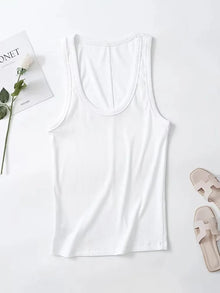2025 Spring/Summer New Product Women's Slim Fit Solid Color Suspended Ribbed Tank Top Spicy Girl Style T-shirt