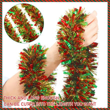 Christmas Tinsel Garlands Decoration Bar Tops Ribbon Garland with Bowknot Xmas Tree Ornaments Party Home Decor Pendant Prop