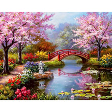 GATYZTORY 40x50cm Framed Painting By Numbers Handpainted City Bridge Landscape Paint By Number Acrylic Draw Canvas Crafts
