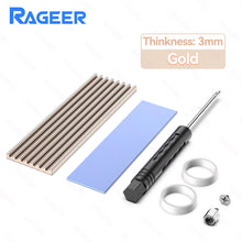 RAGEER M.2 Solid State Drive Heat Sink Aluminum Alloy M.2 2280 SSD Cooler with Thermal Pad，for 2280 Drives
