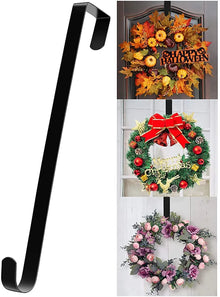 Metal Over-the-Door Wreath Hanger with Single Hook for Front Door Decor