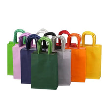 6 Pieces Colorful Gift Bags with Handles Candy Color Kraft Paper Bags for Wedding, Birthday, Party Supplies and Gifts