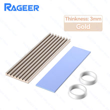 RAGEER M.2 Solid State Drive Heat Sink Aluminum Alloy M.2 2280 SSD Cooler with Thermal Pad，for 2280 Drives