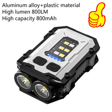 MINI USB Rechargeable LED Flashlight Portable Tail magnet flashlight Super Bright Camping Lantern Side COB emergency light
