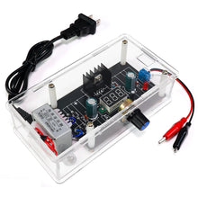 Kit de bricolaje electrónico LM317, regulador de voltaje CC ajustable, kit de soldadura para 110V/220V, voltaje de salida 1.25V-12.5V con pantalla digital