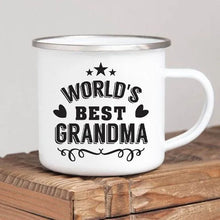 Mothers Day Gift For Grandmother  Worlds Best Grandma coffee mug Grandma drink enamel mugs Granny Grandmother Birthday Gifts