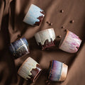 150ml Yaobian Ceramic Cup Vintage Coarse Pottery Coffee Cup Household Drinking Single Cup Cooking Tea Cups Around The Stove