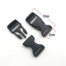 2 piezas de hebillas ajustables dobles de 20/25/32/38/50 mm, hebillas de liberación lateral de plástico, accesorios para mochilas, cinturones, bolsos y correas.