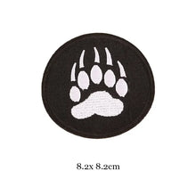 1pc Black White Biker Patches for Clothes Iron on Clothing Letter Appliques Skull Star Stripes Embroidered Sticker Round Badge