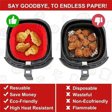 Reusable Silicone Air Fryer Liner Square 22cm Non-Stick Air Fryer Basket With Handles Silicone Oven Baking Tray Accessories