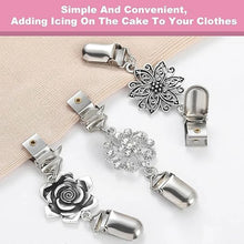 Fashion Sweater Shawl Clips Vintage Cardigan Collar Clip Dress Shirt Cape Cloak Cinch Closure Brooch for Women Clothing Wearing