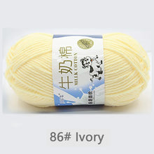 Hilo de algodón de leche de 50 g/set, línea de ganchillo, fibra de leche de 5 cabos de alta calidad, lana suave y cálida, para tejer a mano suéteres de bebé y bufandas (bricolaje)