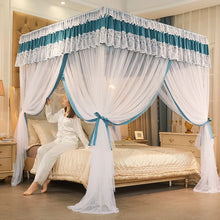 Three-door Shading Quadrate Mosquito Net Double Layers Bed Curtain Canopy Tents with Frame Princess Romantic Home Decoration