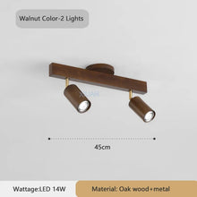 2025 Nordic Walnut Wood Ceiling Chandelier For Living Room Dining Room Aisle Entrance Corridor Lamps With Spotlights For Wall Pi
