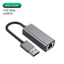 USB Type C Wired Ethernet Gigabit Adapter 1000Mbps USB3.0 RJ45 Network Card For MacBook PC Window Android USB Lan Internet Cable