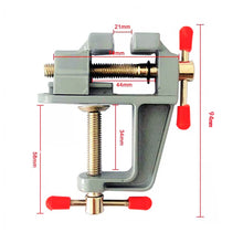 Small Mini Jewelers Hobby  Clamp On Table Flat Pliers Tool Vice Bench Vise Muliti-Funcational 3.5&quot Aluminum Miniature